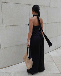 Conjunto satinado elegante dos piezas