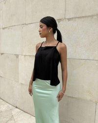 Falda midi lencera