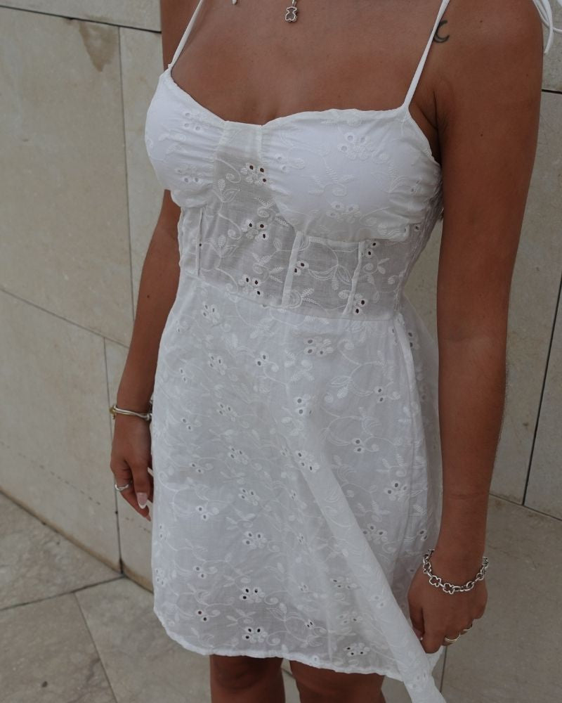 Vestido midi blanco