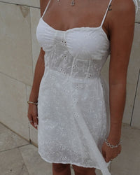 Vestido midi blanco